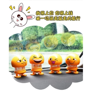 ของตกแต่งภายในรถยนต์ ตุ๊กตารถยนต์ตลก หัวสั่น อิโมจิ ไอเดียสร้างสรรค์ขนาดเล็ก อุปกรณ์รถยนต์