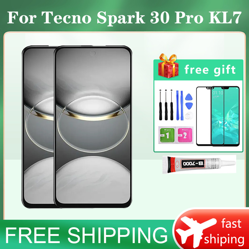 OEM สําหรับจอแสดงผล AMOLED Tecno Spark 30 Pro KL7 เปลี่ยนหน้าจอสัมผัส LCD