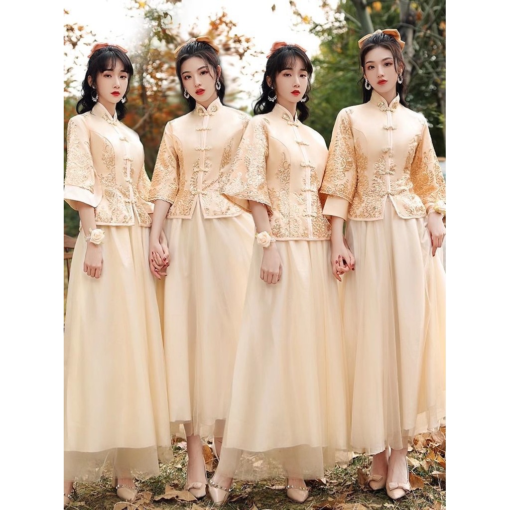 กระโปรง เพื่อนเจ้าสาวชุดอาหารค่ํา Maxi baju perempuan pengantin [49% Repurchase Rate] สไตล์ชุดเพื่อน