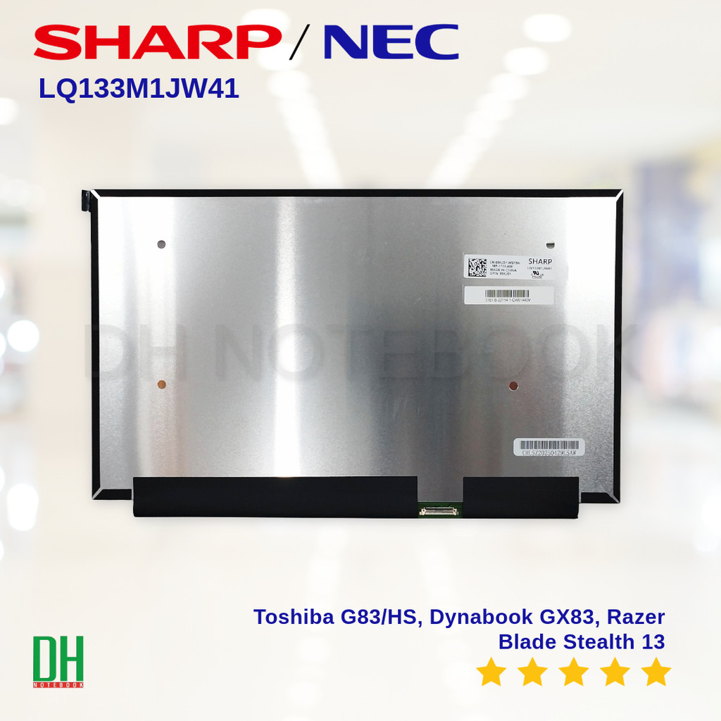 อะไหล่หน้าจอโน๊ตบุ๊ค Sharp LQ133M1JW41 13.3 นิ้ว FHD IPS สำหรับ Toshiba G83/HS, Dynabook GX83, Razer Blade Stealth 13