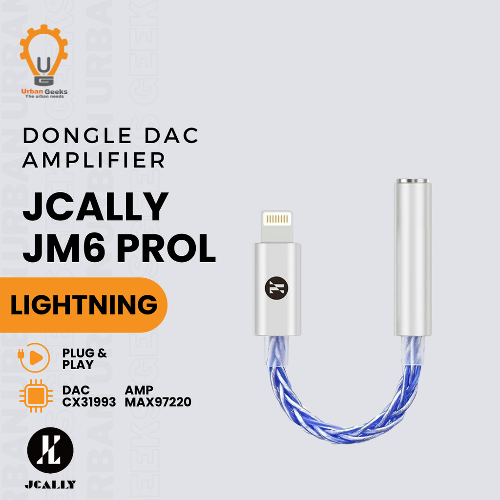 JCALLY JM6 PROL อะแดปเตอร์ Lightning DAC | CX3193 เสียงความละเอียดสูง | ฟ้าผ่าถึง 3.5มม