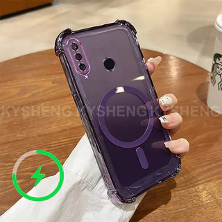 สําหรับ Huawei P30 lite P40 P50 P50E P60 P70 pro ULTRA เคสโทรศัพท์ TPU ชาร์จแม่เหล็กสี่มุม anti drop โปร่งใส soft shell WBQ