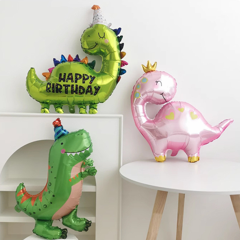 [มีส่งด่วน] ลูกโป่งวันเกิด Happy Birthday ลูกโป่งฟอยด์ สําหรับตกแต่งปาร์ตี้วันเกิด ธีมไดโนเสาร์