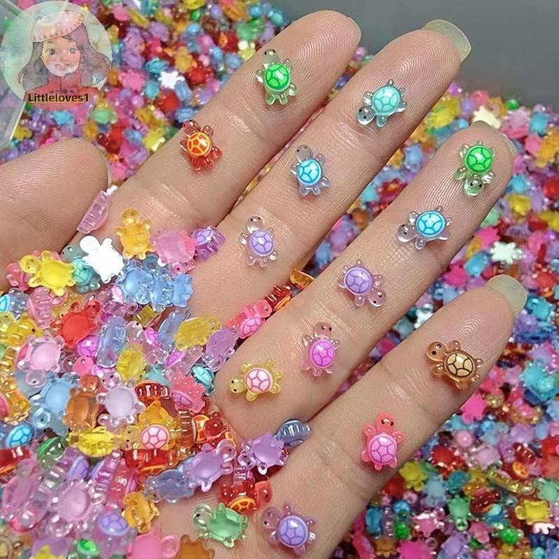 Littlelove 100PCS Miniature Things ตุ๊กตาซ่อน,เต่าจิ๋วสําหรับ DIY Fairy ตกแต่งสวนตุ๊กตา Micro ภูมิทัศน์ TH