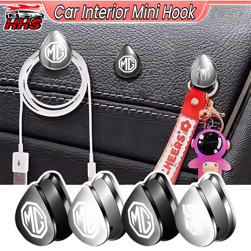 MG รถ Mini Hook Self-กาวรถเบาะหลัง Hook Organizer สําหรับสาย USB เก็บหูฟัง Key Self กาว Wall Hook สําหรับ MG HS ZS EP MG5 MG3 MG4 EV 3 4 5 6 VS HEV Extender Maxus 9 ราคา ถูกที่สุด ดีลบีเคเค รูปภาพหลัก