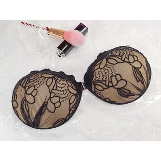 【2คู่】#037บราปีกนก​ลายลูกไม้ บราเจ้าสาวบราดูมดูมบราลูกไม้ดำล้วน