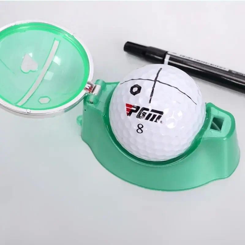 PGM Golf Ball Line Marker Drawing Tool ชุดปากกาแม่แบบการจัดตําแหน่งและเครื่องมือฝึกอบรมกอล์ฟHXQ002 - รูปที่ 2