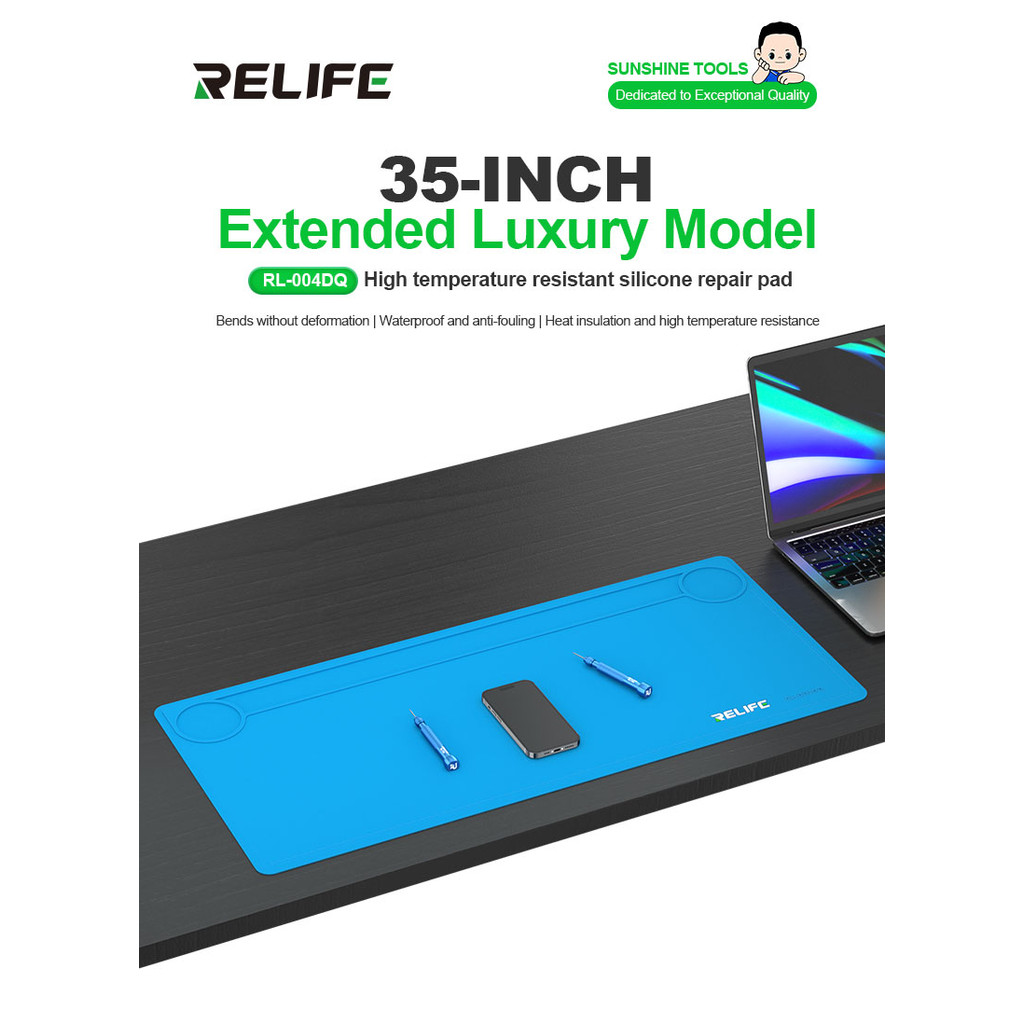 แผ่นซิลิโคนกันความร้อน 35นิ้ว Relife RL-004DQ แผ่นซิลิโคนทน 500°C วัสดุกันน้ำ เครื่องมือช่าง DIY