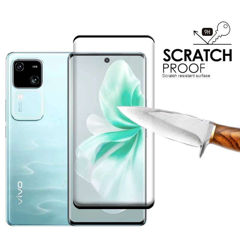 สําหรับVivo V40 V40e V30e V30 Pro Lite 1-3Pcs 100Dโค้งสีดําขอบฟิล์มกระจกนิรภัยสําหรับVivo V25 V29e V