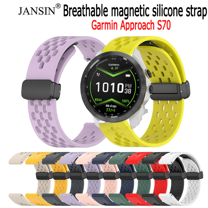 สายรัดแม่เหล็กสําหรับ Garmin Approach S70 47 มม. 42 มม.