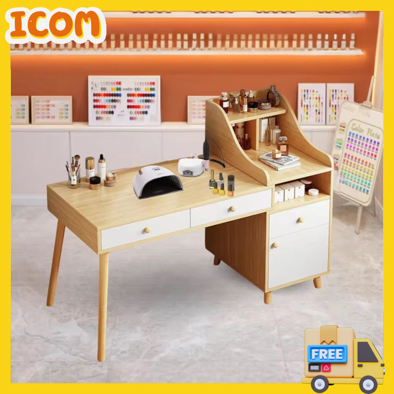 โต๊ะทำเล็บ โต๊ะเสริมสวย โต๊ะทำงาน โต๊ะชุดเสริมสวย โต๊ะ โต๊ะเครื่องแป้ง โต๊ะอเนกประสงค์ มินิมอล โต๊ะมีลิ้นชัก