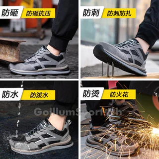 Safety shoes รองเท้าเซฟตี้ หนังแท้ รองเท้าเซฟตี้sport ดีไซส์สวย พื้นกันลื่น