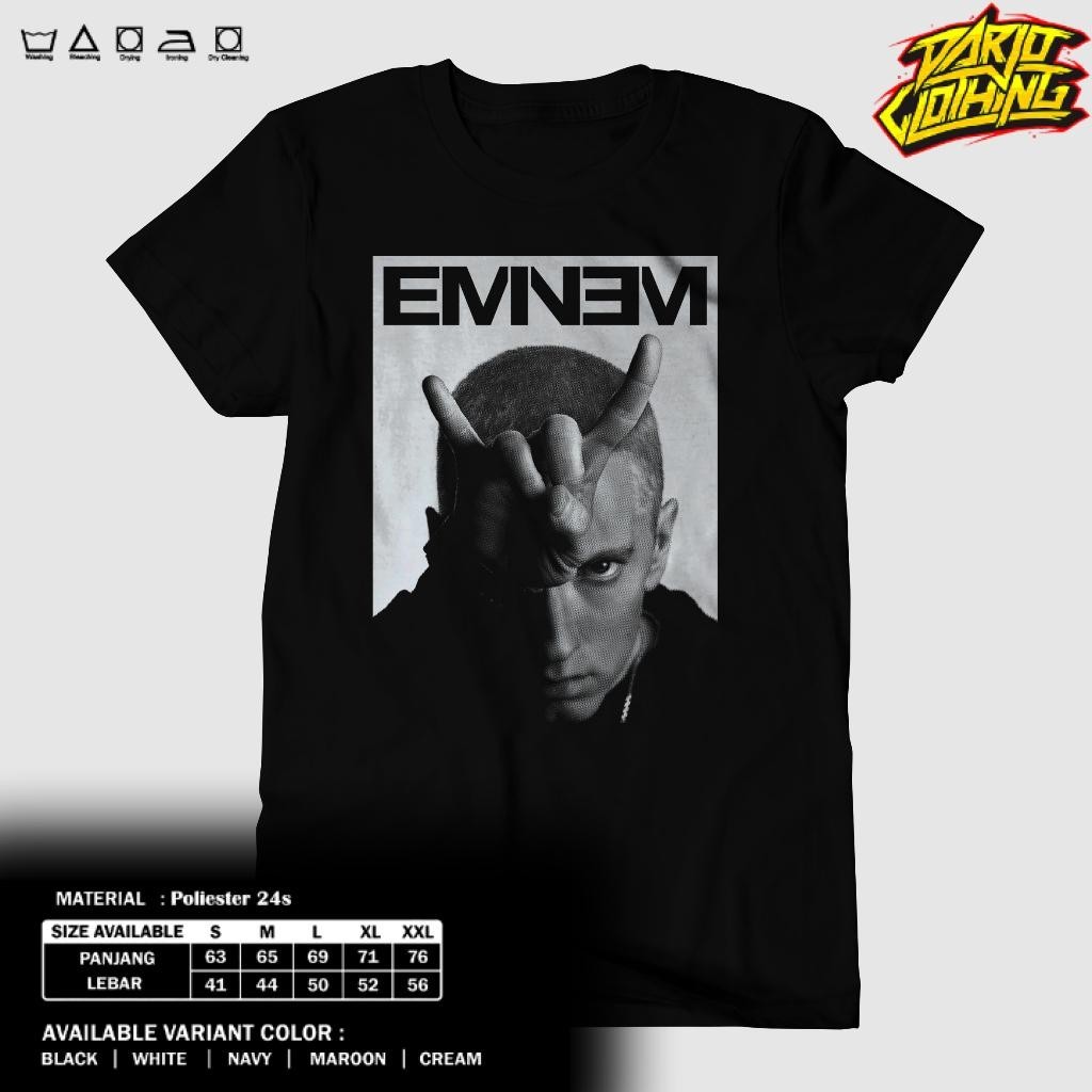 DarjoClothing T-Shirt - เสื้อยืด EMINEM - EMINEM CLOTHES - EMINEM WHITE - ROCK METAL MUSIC CLOTHES
