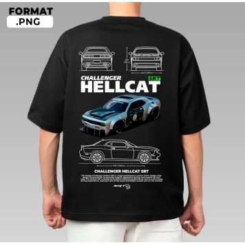 Dodge Challenger Hellcat Srt เสื้อยืดไมโครไฟเบอร์