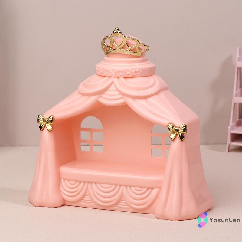 YosunLan 1/12 Dollhouse Princess Bed Model Dollhouse