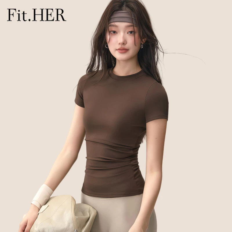 Fit.HER เสื้อยืดออกกำลังกายแขนสั้น แห้งเร็ว ระบายอากาศ