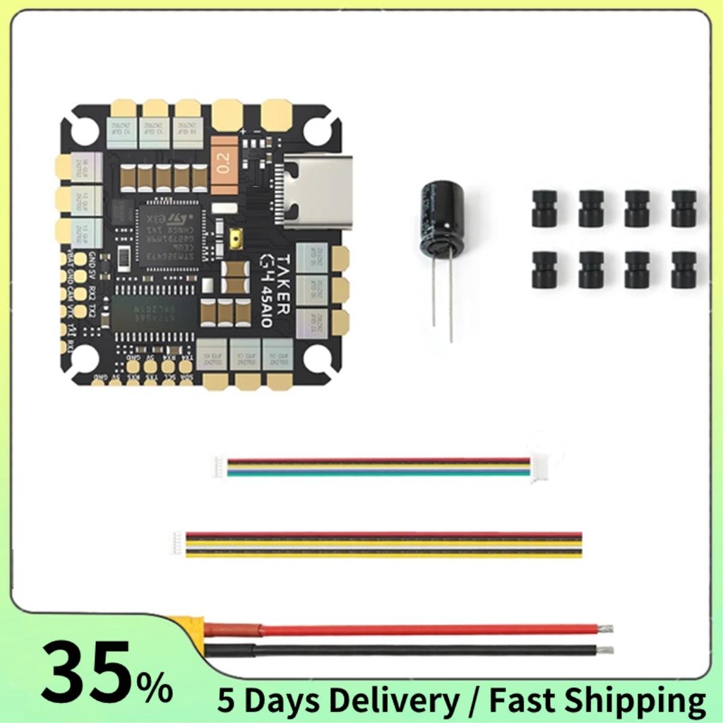TAKER G4 45A AIO Baro OSD G473 Flight Controller BLHELIS 45A ESC FET โดยตรง 2-6S สําหรับ FPV Freesty