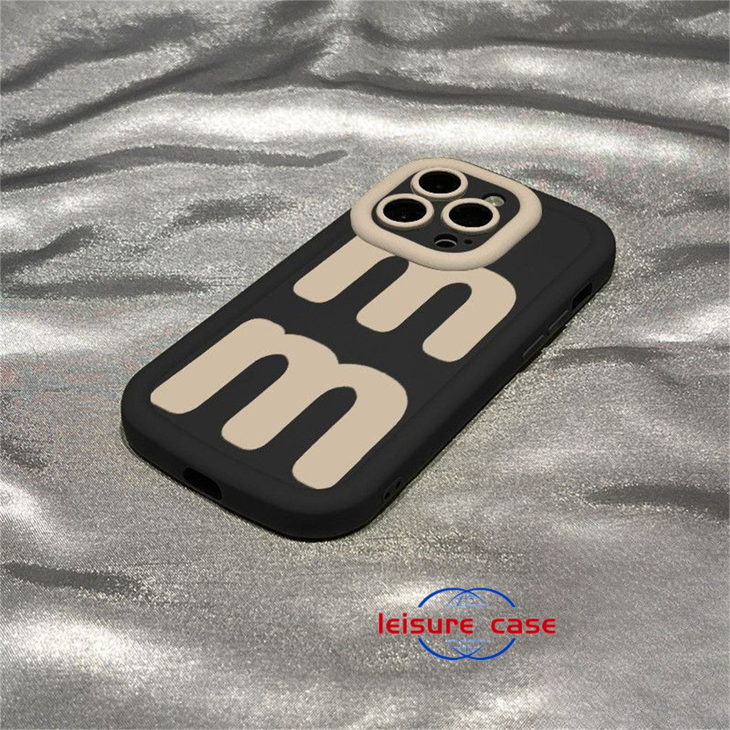 เคสไอโฟน ตัวอักษรภาษาอังกฤษ M สำหรับ IPhone 14 15 Plus 6 7 6S 8 13 11 12 14 15 PRO MAX XR XS MAX 6SP