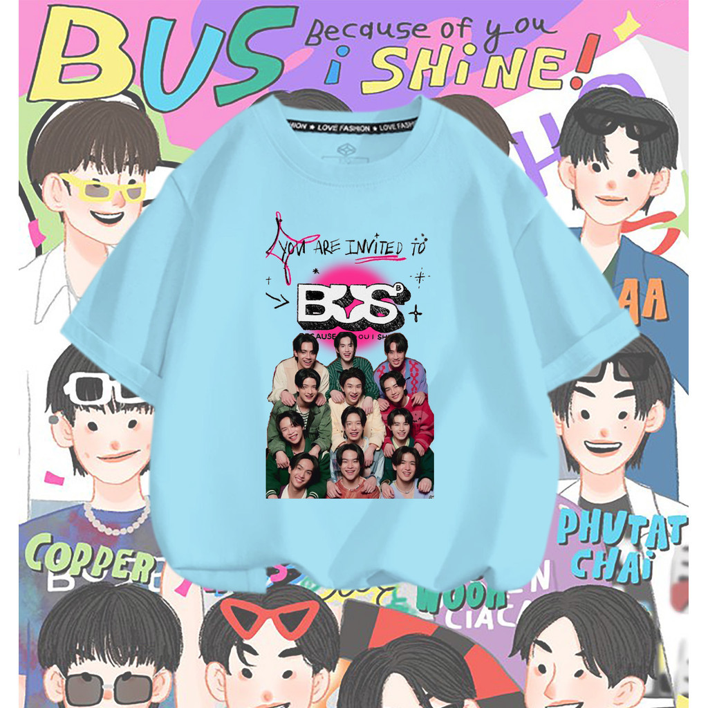 🏄🏼‍️️ ‍️️HOT Hot sales NEW เสื้อวง BUS because of you i shine T-shirt  100CM-150CM  #X6 Unisex Kids - รูปที่ 5