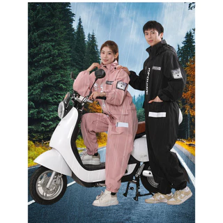 เสื้อแจ็คเก็ตกันน้ำ พับเก็บได้ แถบสะท้อนแสง เสื้อกันฝน รับประกันความปลอดภัย ผ้าอ๊อกซ์ฟอร์ด งาน