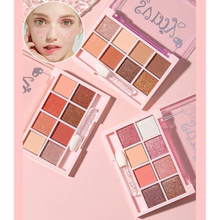 SR-shop* LAMEILA พาเลทอายแชโดว์ เนื้อแมท ประกายชิมเมอร์ สีสวย ติดทน กันน้ำ 8 สี (มาพร้อมกับแปรงอายแชโดว์ฟรี)