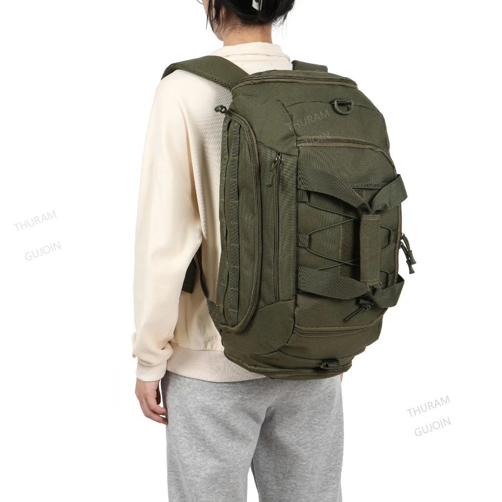 3-in-1 ยุทธวิธีกระเป๋าเป้สะพายหลังช่องรองเท้าเปิดประทุน Duffel กระเป๋าสะพายสําหรับผู้ชายผู้หญิง WeekenderTravel Overnight กระเป๋า ราคา ถูกที่สุด ดีลบีเคเค แกลเลอรีภาพที่ 5
