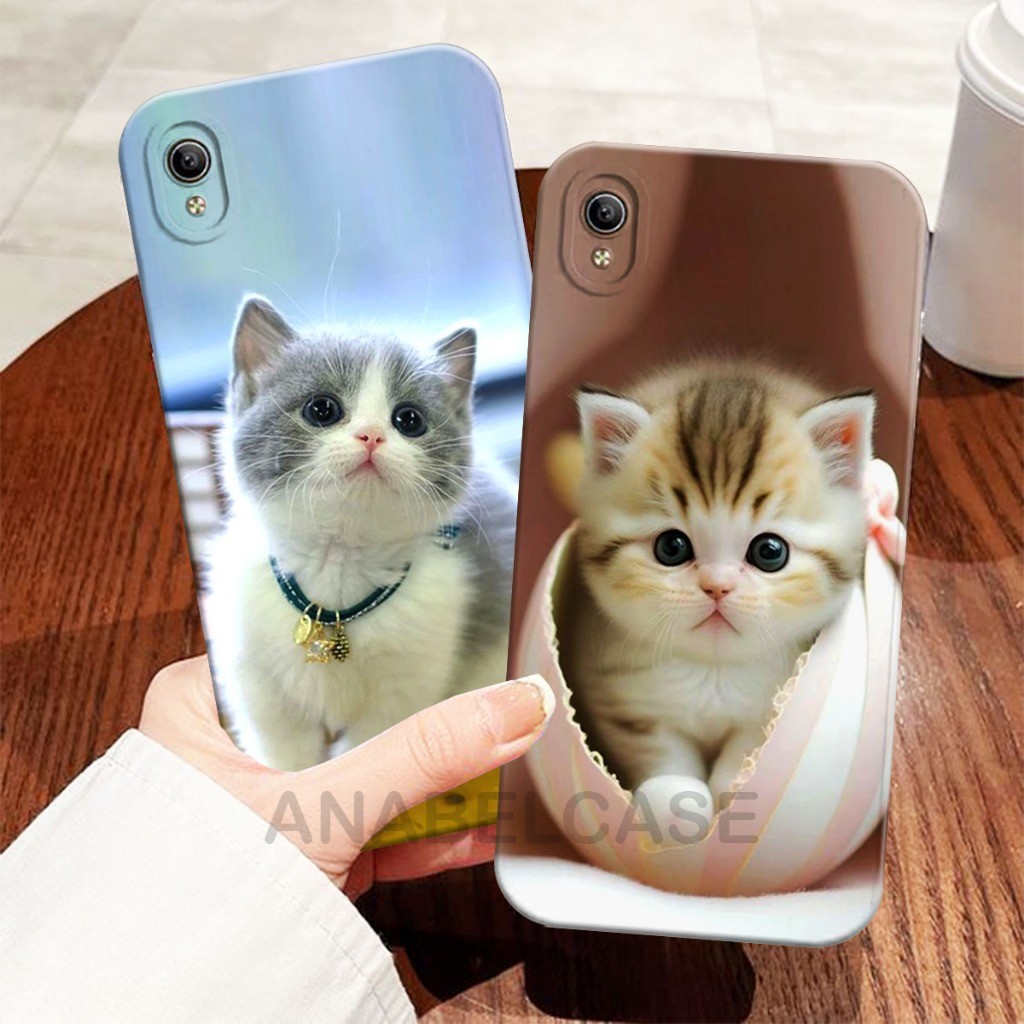 Softcase Vivo Y91C Y1S Y19 Y71 Y71i Y81 Y83 Y53 Old Cute Kitten Motif - เคส Oppo - เคส Oppo - เคสโทร