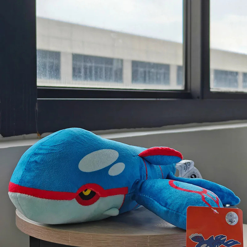 Kawaii Pokemon Kyogre Plush Toy Soft Stuffed Animals Fish Plushies Toys Cute Cartoon Anime Figure Do