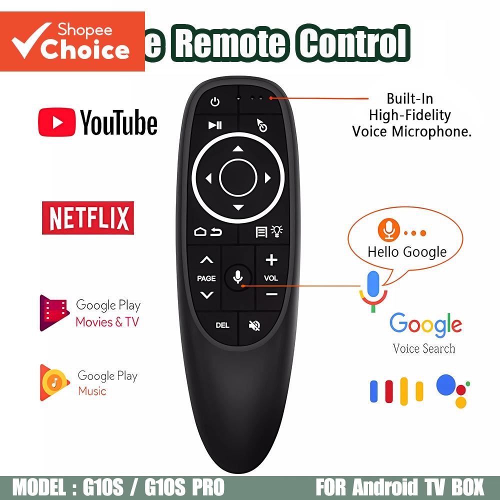 G10S/G10S PRO Air Mouse Voice รีโมทคอนโทรล 2.4G ไร้สาย IR การเรียนรู้สําหรับ H96 MAX X88 PRO X96 MAX