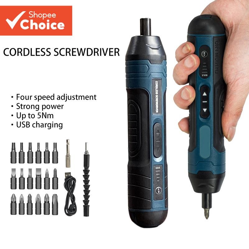 ปรับแรงบิดตรง Handle 3.6V ไขควงไฟฟ้าขนาดเล็ก Multi-Function Disassembly ไขควงบิดสกรูไฟฟ้า