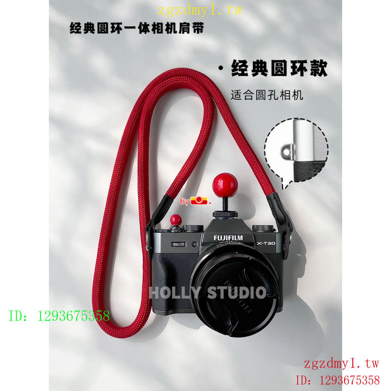 YYYY5 4RMA สายคล้องไหล่กล้อง Fuji xt30 สาย 5 Canon Quick Release สีแดง Retro Lycra สายคล้อง Lanyard 
