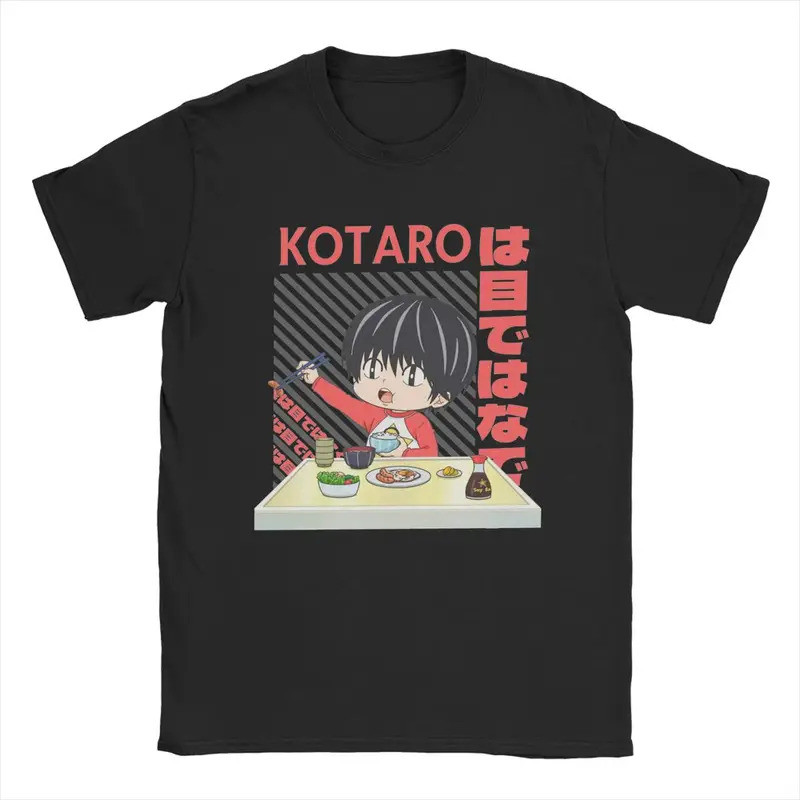 Kotaro Lives Alone T เสื้อสําหรับชายผ้าฝ้ายแปลก Tee ฤดูร้อน