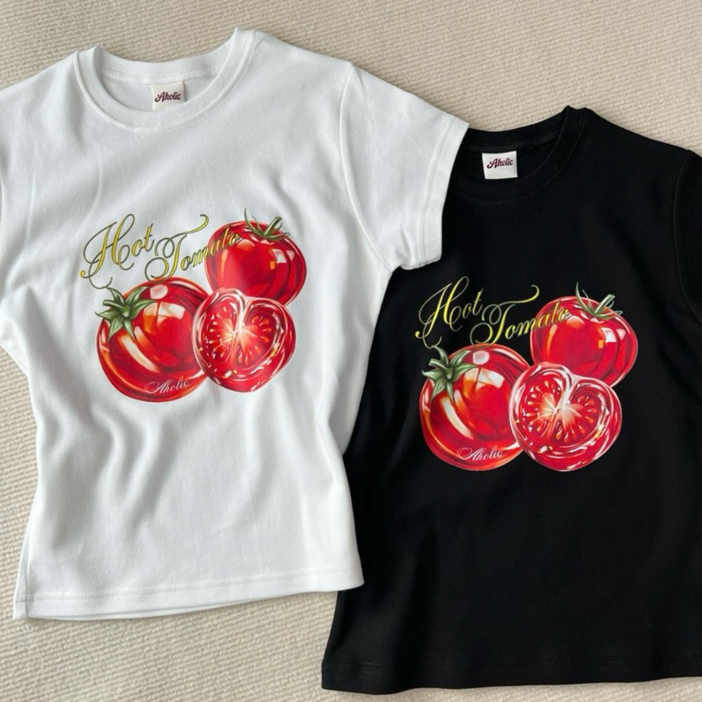 COD✅ (จัดส่งในกรุงเทพฯ)  เสื้อ baby tee เสื้อทรง BABY TEE HOT TOMATO รุ่น Red Giant