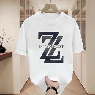 เสื้อยืดผู้ชาย คอกลม-แขนสั้น สกรีนลายสุดฮิต เสื้อยืดสตรีทแฟชั่นเท่ๆ โอเวอร์ไซส์คนอ้วน เสื้อผู้ชายฮิต ผ้านุ่มใส่สบาย