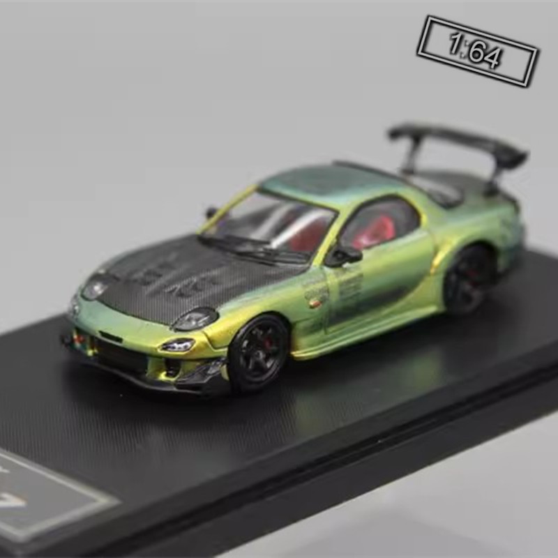 【พร้อมส่ง】pop race rx7、poprace 1/64 โมเดลรถอัลลอย
