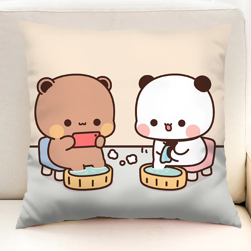 ปลอกหมอน Yierbu ธีมคู่รัก อีโมจิน่ารัก สำหรับตกแต่งห้องนอนหรือโซฟา thumbnail 6