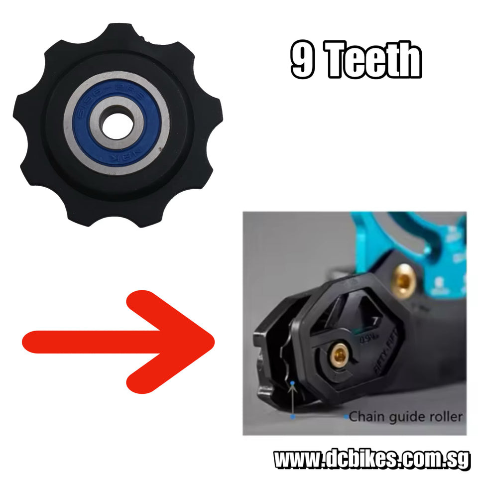 9T Jockey Wheel Roller Chain Guide Drivetrain อะไหล่สําหรับ MRP & Fifty-Fifty