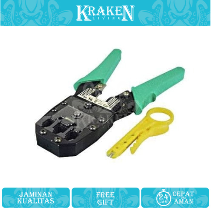 CRIMPING เครื่องมือคีม RJ 45 RJ 11 CRIMPING Tool RJ45 RJ11 อินเทอร์เน็ต LAN Cable