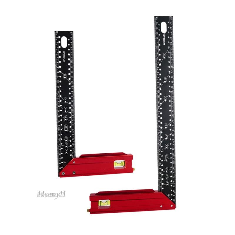 [Homyl1] Woodwork L Square ไม้บรรทัดเครื่องมือวัดมืออาชีพสําหรับคู่มือ Manufacturing Retractable Sturdy Scale ไม้บรรทัดสําหรับงานอดิเรก DIY