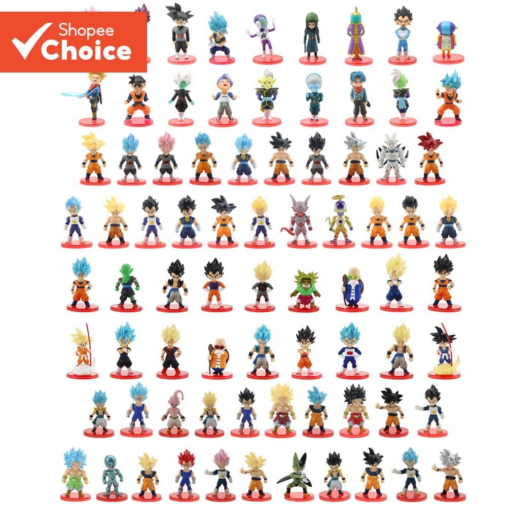 78 ชิ้น/ล็อต Dragon Ball Mini รูปขายส่ง 18 + 19 + 21 6-8 ซม.Figurines ฐาน Gacha อะนิเมะ PVC ตุ๊กตาของเล่น