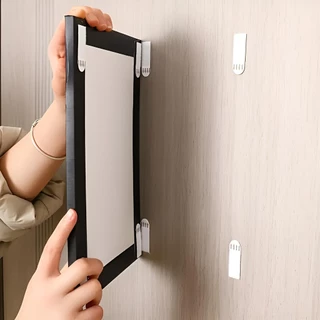 แถบแขวนรูปภาพสําหรับงานหนัก 48/24 ชิ้น - ตะขอกาวแบบไม่ต้องเจาะรูสําหรับ Drywall