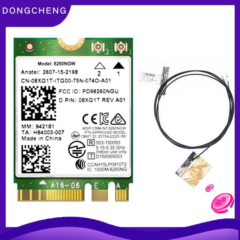 dongchengmy2.th8260 8260NGW WiFi Card+2XAntenna 2.4G/5Ghz 867M สําหรับ AC 8260