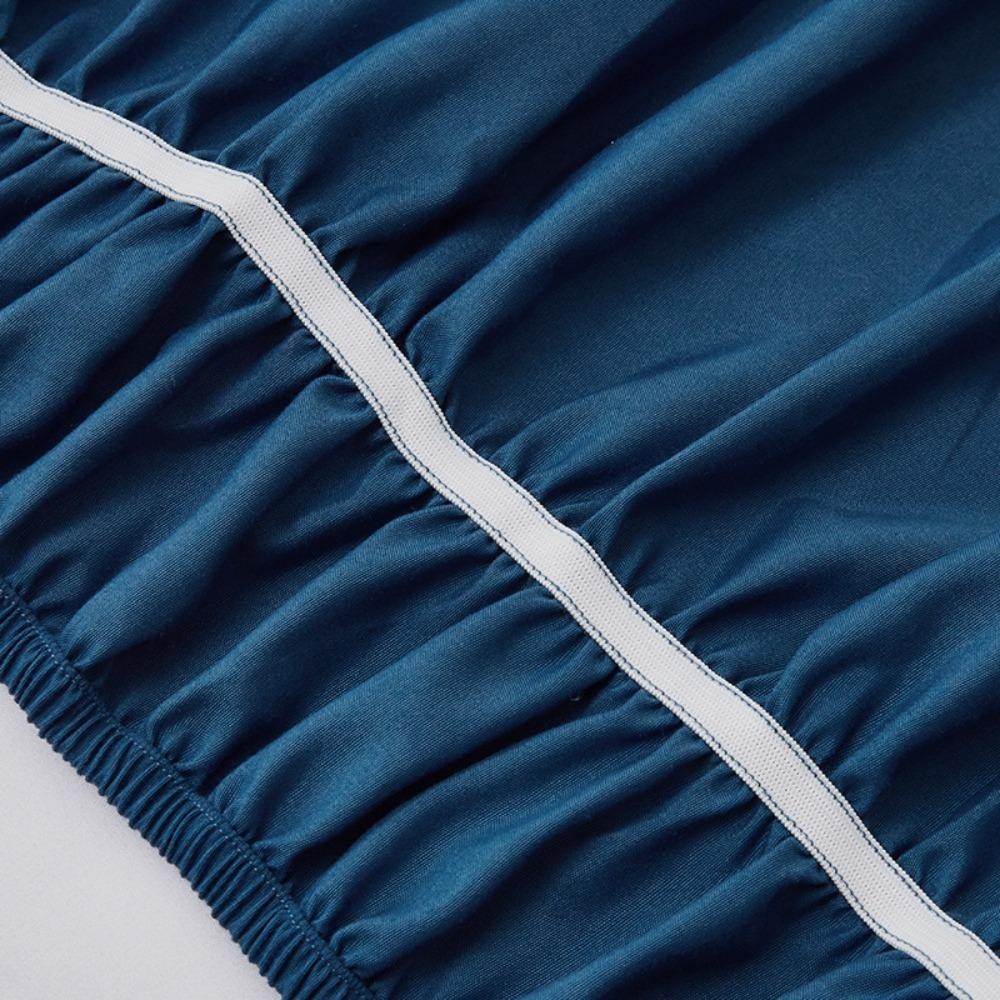 EUCALYTUSS Ruffled กระโปรงเตียง,สีทึบสามด้านเตียง Ruffles,นุ่มริ้วรอยฟรี Breathable Elastic Edge เตียงด้านข้างกระโปรงผ้าปูที่นอนอุปกรณ์เสริม - รูปที่ 7