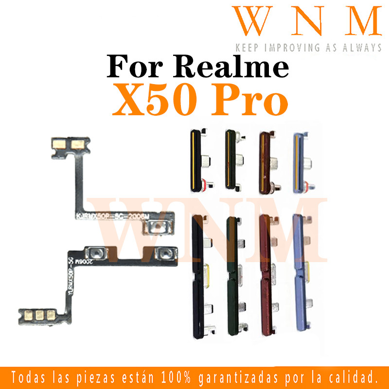 สําหรับRealme X50 Pro Powerปุ่มFlex on/ปิดปุ่มสวิทช์ด้านข้างKey Volume Up Down Flexสายโทรศัพท์มือถือPart