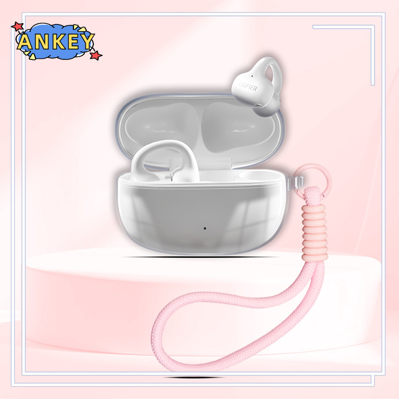 Compatible with for Shokz OpenDots 2 (E320) Case Soft Clear TPU Shockproof Protective Cover Accessories With nylon Lanyard