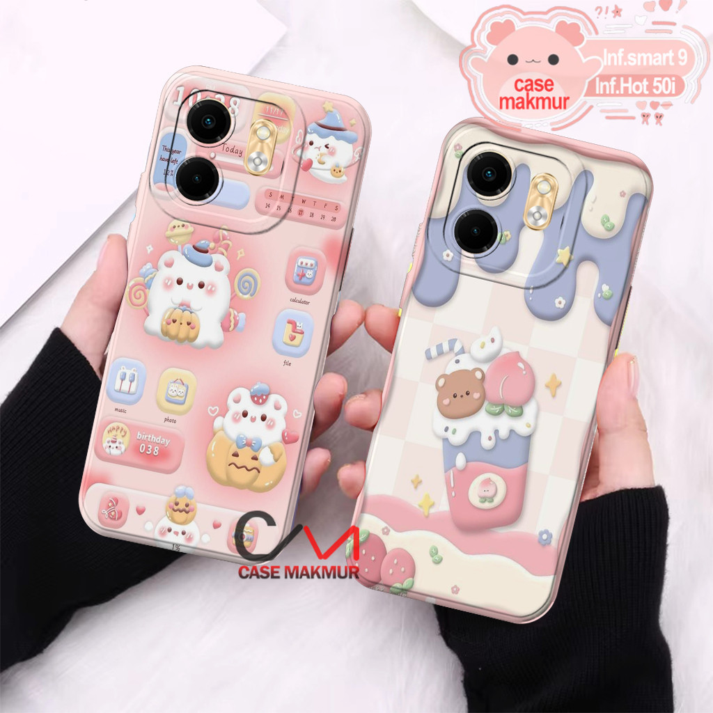 [08] INFINIX Smart 9 Hot 50i 4g 2024 เคสซิลิโคน - ยางกล้อง Pro - เคส