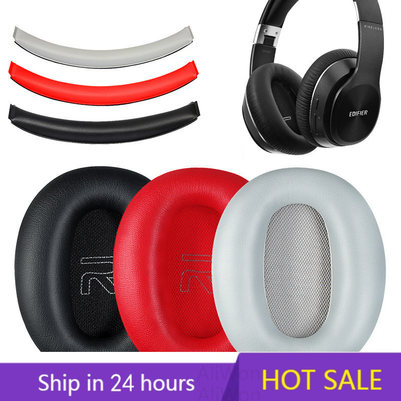 แผ่นรองหูฟังทดแทน ToKerNew 1 คู่ สำหรับหูฟัง Edifier W820BT และ W828NB หุ้มฟองน้ำสำหรับหูฟัง