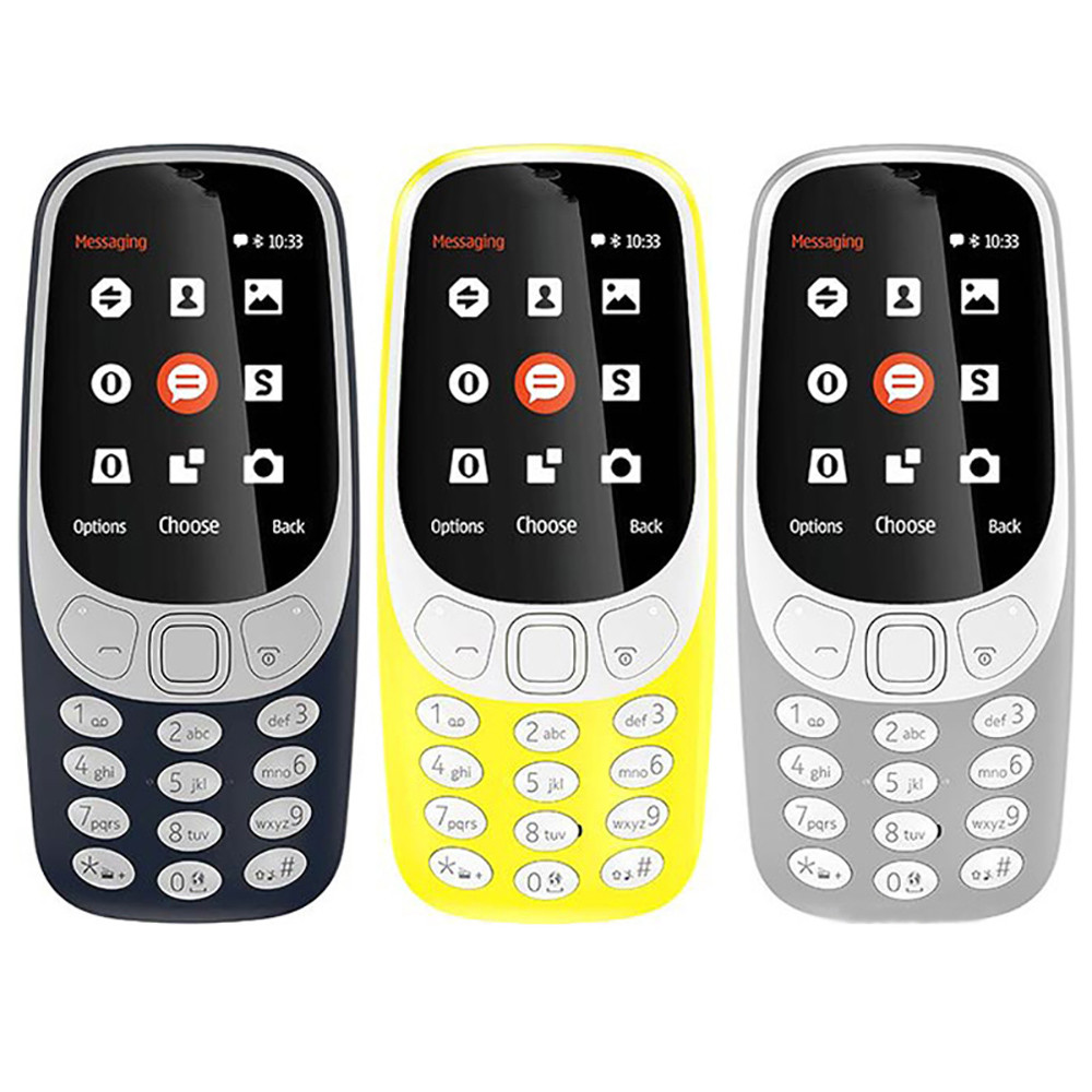 โทรศัพท์มือถือรุ่น 3310 Dual-SIM 2017 ดั้งเดิมปลดล็อก 2G GSM 900/1800