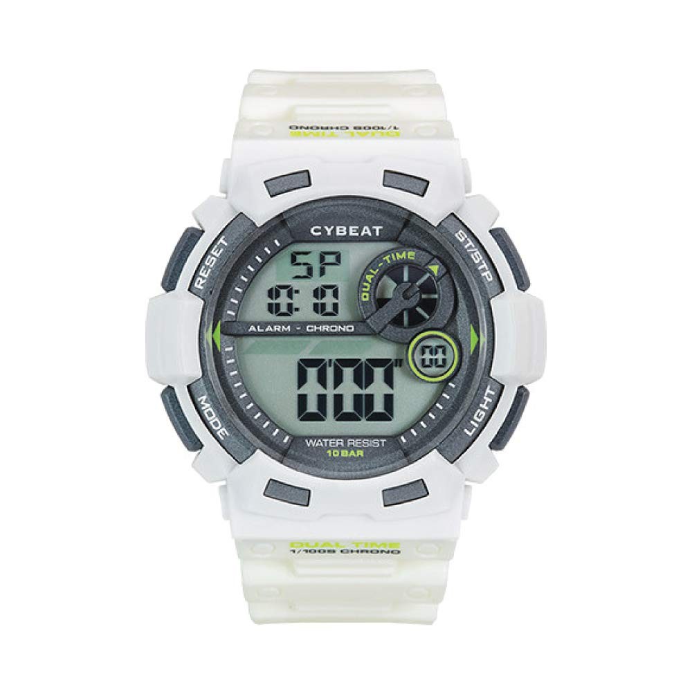[J-Axis] Sports Watch 10 ATM Water Resistant Digital Watch ACY14-W Men's White