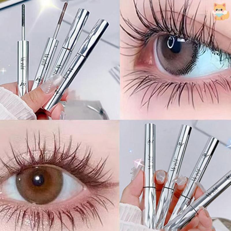 [VI] โลหะเหล็ก Lashes มาสคาร่ากันน้ําผ้าไหมซาตินมาสคาร่าสีดํายาว Curling Eyelash Extensions Non-clumping Eyes แต่งหน้าเครื่องสําอาง TH – โปรปัง